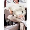 Fila Casual Simple Knit Logo Pullover Sweatshirt Men Sweatshirt Fog-Lotus-White F11M249213FIV