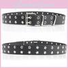Punkinspired Womens Casual Belt With Pierced Holes And Iron Buckle For Daily Wear