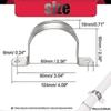 15 Pcs 304 Stainless Steel U Type Pipe Clamp, 60mm Pipe Fixing Clamp for Conduit, Pipe and Cable Bracket (15 Pack, M60)