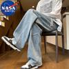 NASA MARVEL Men's Casual Loose Straight-Leg Jeans