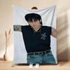 Edgy Fashion Style Black Theme Blanket Suitable For All Seasons For Outdoor Travel Home Decor Valentine'S Day Gift