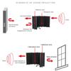 5 Panels Foldable Studio Microphone Isolation Shield Acoustic Foam Sound Absorbing For Recording Live Black 331x1060mm