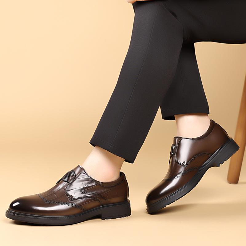 Fashion Slip-On Comfortable Casual Shoes Breathable Men Wedding Shoes All-match Handmade Men's Flats 2025 New Men's Leather Dress Shoes
