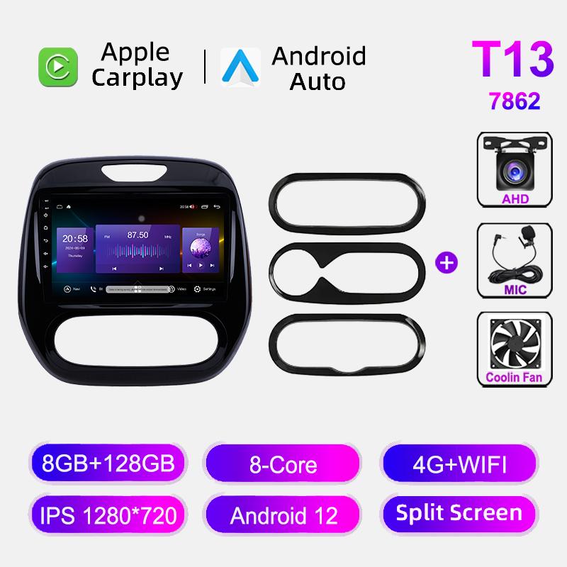 Android Auto Radio For Renault Captur CLIO Samsung QM3 2011 - 2018 Stereo Carplay GPS Navigation System 2 Din DSP DVD Head Unit