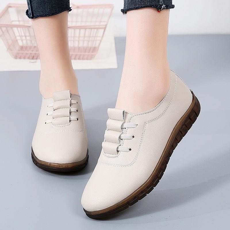 Genuine Leather Soft Sole Slip-On Women s Casual Non-Slip Waterproof Flats 35