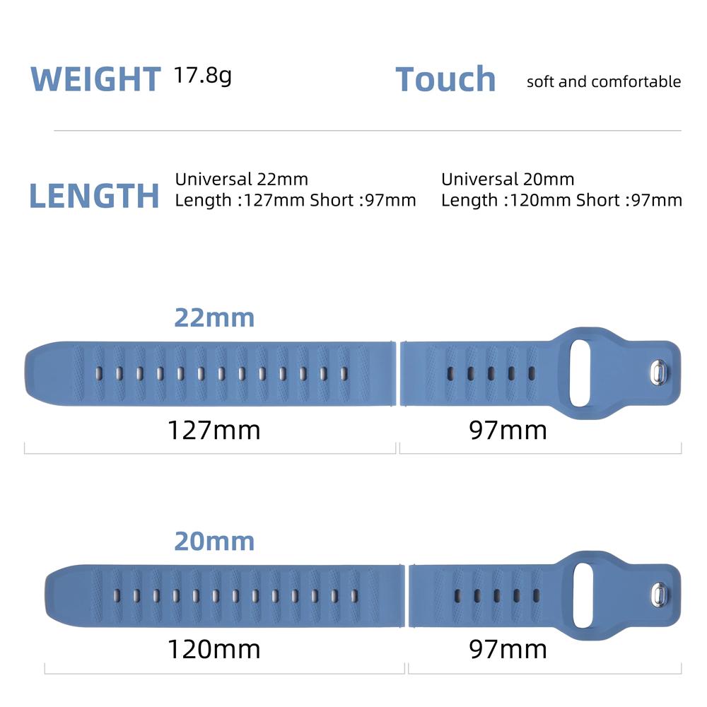 22mm 20mm Silicone Strap For Huawei Watch 5/4/GT6-5-4 Pro 46mm Amazfit Active 2/Bip 6-5 Wristband For Galaxy Watch 7/6/5/4 Band