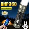 Most Powerful Flashlight XHP360 LED Camping Lantern Super Bright Long Range Flashlights Dimmable Rechargeable Lamps For Outdoor