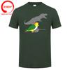 Trex Black Headed Caique TShirt Funny Bird Memes T Shirt Dinosaur Harajuku Gothic Unisex Tshirt Ullzang Streetwear Tops Tee Shirt