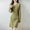 2025 Autumn/Winter Pure Wool Plus Size Round Neck Knitwear - Mid-Length Long Sleeve, Simple Style