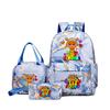 New Printed Rhythm Box Student School Bag Three-piece Casual Sprunki Backpack Crossbody Bag Pencil Bag D