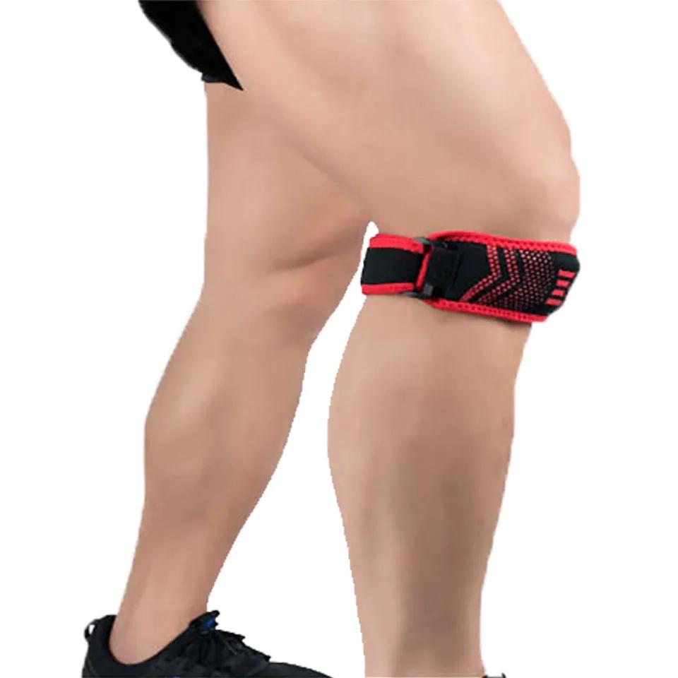 1Pcs Skin-friendly Slow Shock Compression Sports Hip Belt Adjustable Pressure Knee Pad Fitness Cycling Knee Support Braces