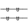 Sliding Door Hardware Set 366 cm Steel Black