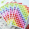 Love Stickers Colorful Polka Dots/love Hearts/five Star Decorative Stickers DIY Album Rainbow Stickers