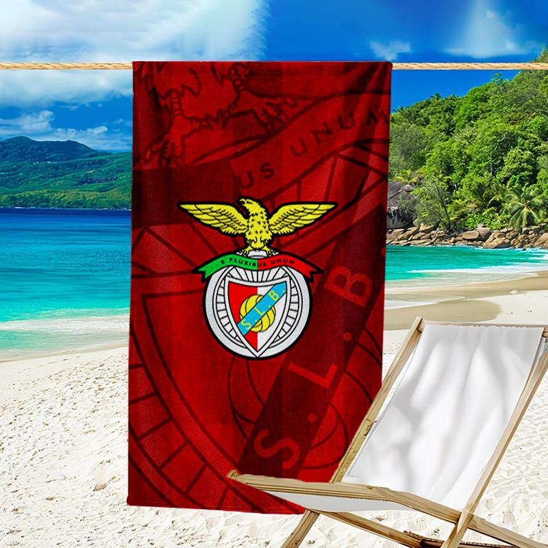 Ben-fica Fußballverein Bedrucktes Strandtuch, Superweiche Mikrofaser, Perfektes Geschenk zum Geburtstag, für Pool, Strand, Reisen, für Familie und Freunde