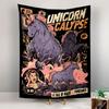 Modern Unicorn Fantasy Poster Tapestry Wall Hanging, Decor for Living Room Dorm, Gift for Women Men