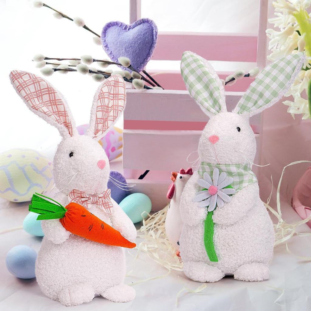 Easter Bunny Plush Toy - Standing Pose Decoration