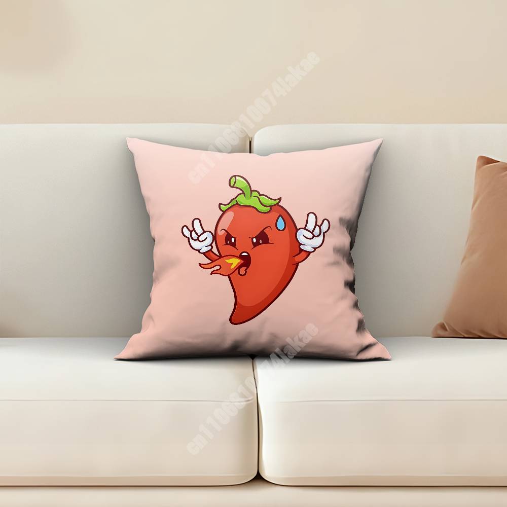 Hot Chili Spicy Pepper Sofa Couch Pillow Cover Cushion Case Home Bedroom Decoration