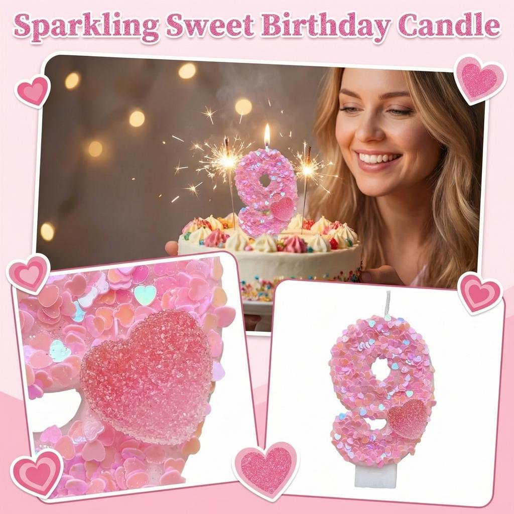 Fashion Cartoon Creative Birthday Candles Party Digital Candles