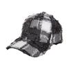 Frayed Edge Plaid Baseball Cap Adjustable Fit Sun Shading Cap Casual Baseball Hat  Daily Wear
