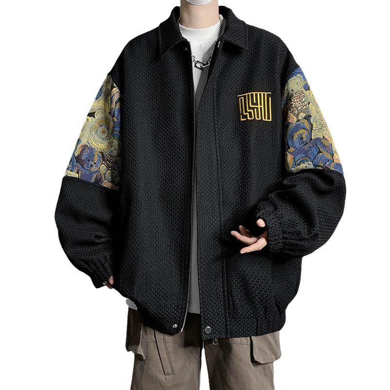 

Куртка мужская, весна и осень, новая корейская версия универсальной повседневной молодежной свободной спортивной куртки в тон цветам XXL