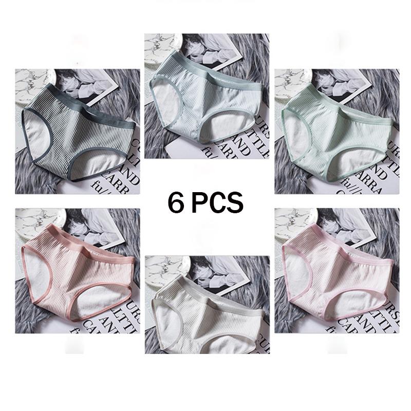 

Дышащие женские трусы, хлопковые трусы в полоску для девочек, милые трусики, женские хлопковые женские трусы XL разноцветный