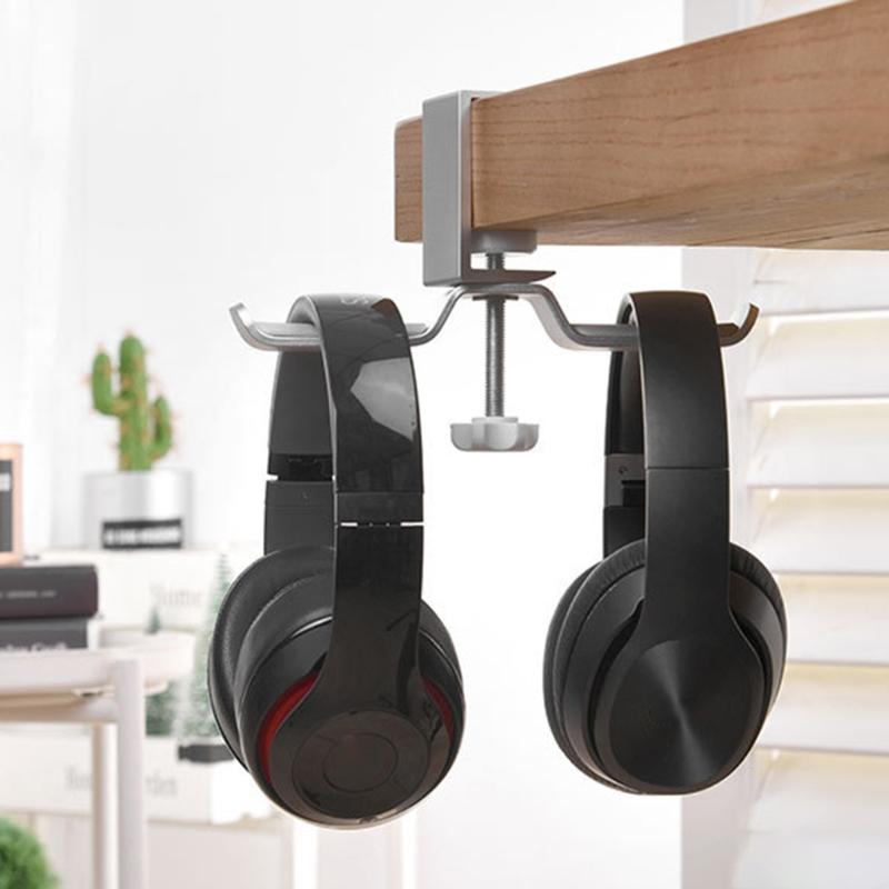 Headset Mount Stand HeadPhone Holder Solid Mounting Supporting Bar for Most Headphone Size Solid Material Frame