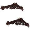 2 Pack Decorative Shelf Brackets Right Angle Heavy Duty Metal Antique Shelf Brackets for DIY Floating Shelves Brown