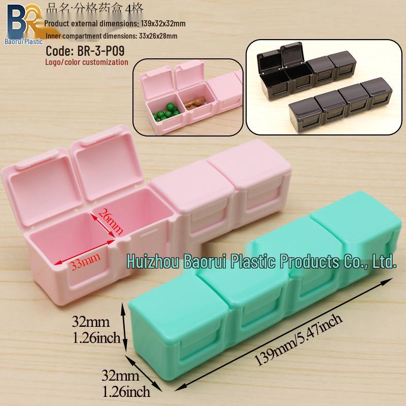 7-Day Round Petal Pill Box: Compact 7-Grid Medicine Organizer for Travel