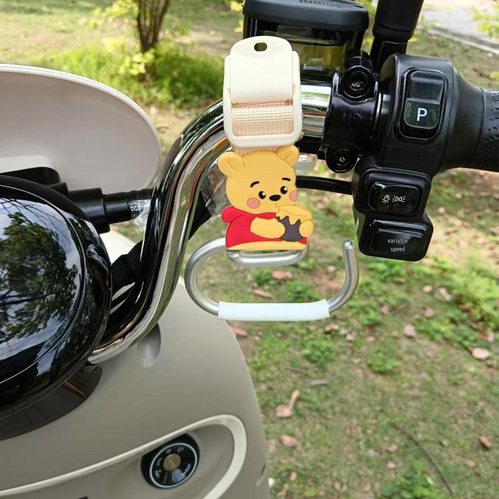 Cartoon Electric Scooter Hook: Universal, Strong, Storage Solution for Scooters, Motorcycles, and Strollers