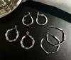 925 Silver Geometric Circle Stud Earrings for Women - Minimalist, High-End Design
