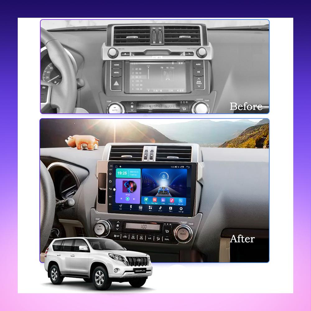 2 DIN Android Carplay Autoradio Für Toyota Land Cruiser Prado 150 2013-2017 Multimedia Player Head Unit Stereo GPS Navigation BT WIFI 2+32GB
