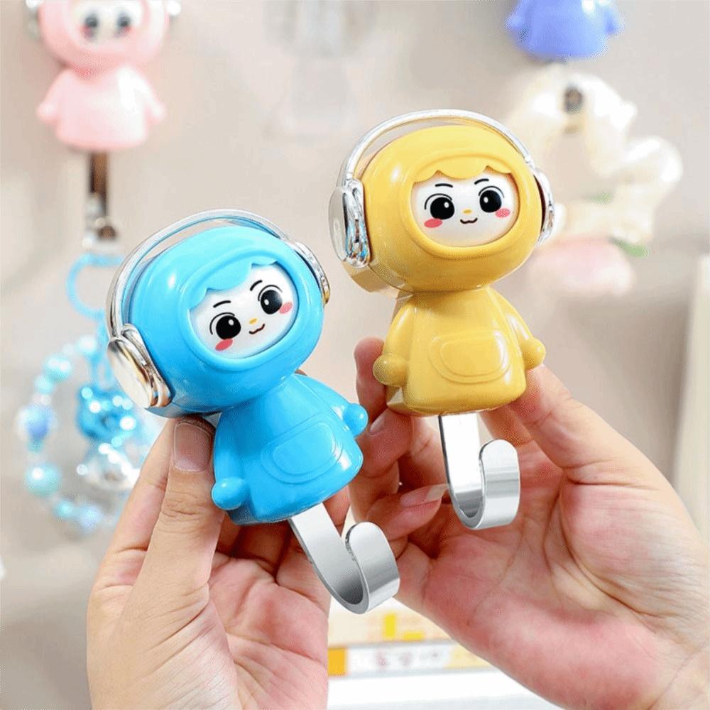 Cute Style Decorative Hooks No Hole Organization Hooks Face Changing Hook  Entrance Decor