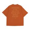 NEW ERA Short Sleeve Oversized Rust Orange Typography T-Shirt