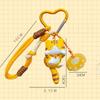 Tail Wagging Cat Keychain Cartoon Kitten Resin Pendant Cute Girl Bag Accessories Student Schoolbag Key Chain Ring Pendant