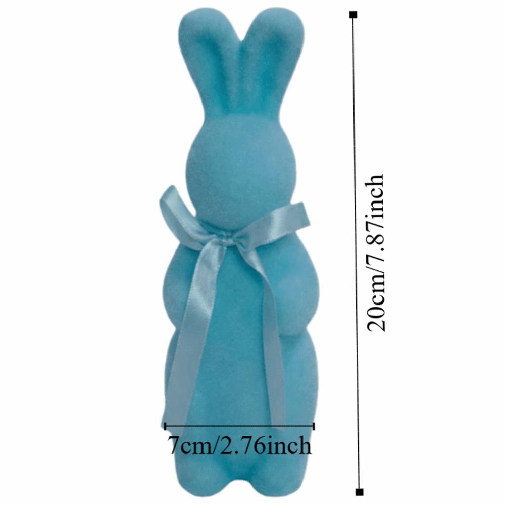 Schaumstoffmaterial Beflocktes Osterhase Dekor Oster Stehender Hasenstatue Mit Fliege Oster Tischmittelpunkt Hase Tischfigur