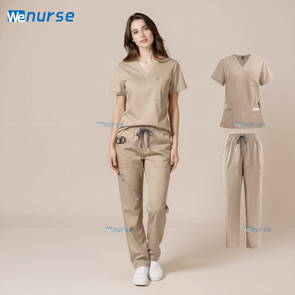 Medizinische Kasack-Uniform-Set für Krankenschwestern für Salon und Arbeitskleidung