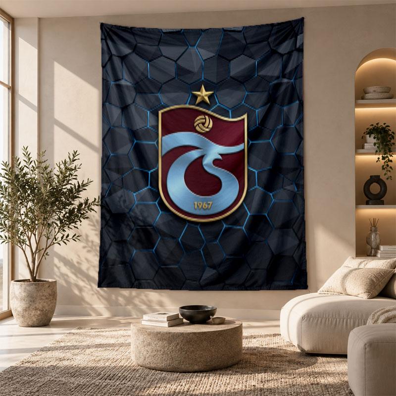 Dekorativt Vægtæppe, Trabzonspor FC Trykt Vægkunst, Let Vægophæng Til Soveværelsets Baggrund