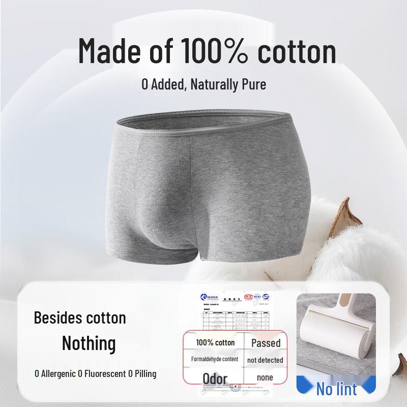 GuXu Men's Disposable Cotton Boxer Briefs - 6 Pack