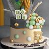 Ball Cake Topper Bear Cake Topper Baby Shower Cake Decorations with Cute Bear Green BABY Letter Foam Balloon Birthday Party
