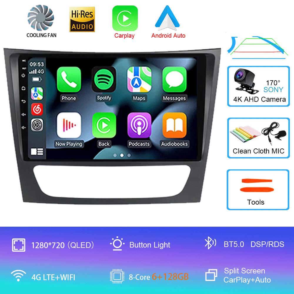 Pentru Mercedes-Benz E-class W211/CLS-class 2005-2008 2din Radio Auto Android 14 Player Multimedia Auto GPS WIFI Carplay DSP Monitor