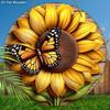 Rustic Wooden Sign with Sunflower & Butterfly Pattern - Spring Theme Decorative Plaque for Outdoor, Home Decor - Ideal Gift for Friend