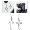 Hollow Cross Dangle Earrings Jewelry Fashion Long Drop Earrings for Women Men