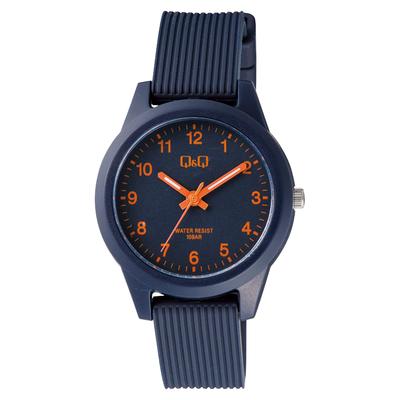 CITIZEN Analog with Urethane Q&Q Watch, Waterproof, Strap, Blue, V01A-019VK