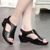 Zipper Wedge Sandals Summer Women Sandals Flat Women Shoes  Ladies Roman Sandals