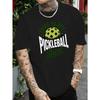 European Sizes Pickleball Men's T-shirts Printed T-shirts , Round Neck Short-sleeved Suits for Street Fashion and Gym Workouts
