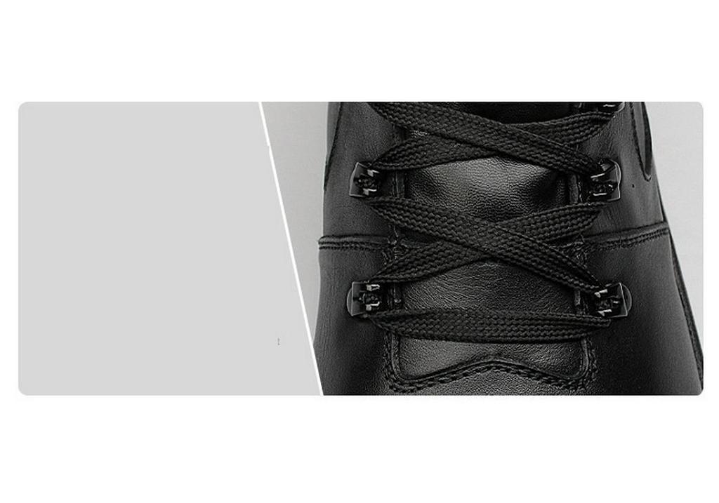 Men's Winter Martin Boots with Velvet Lining - Warm, Casual, High-Top, Round Toe, Large Sizes Available