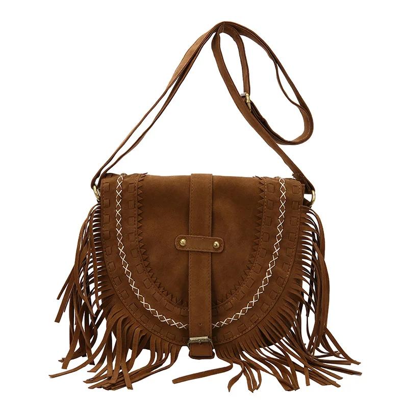 Women's velvet shoulder bag saddle soft shoulder bag with strap zippered inner pocket monochromatic nylon high quality fashion