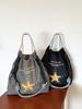 New Japanese-Style Embroidered Shopping Bag Y2K Style Large Five-Pointed Star Design Women's Shoulder Bag Lightweight Bag Foldable Storage Suitable