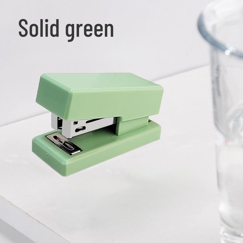 Portable Mini Stapler - Compact Transparent Design for Students