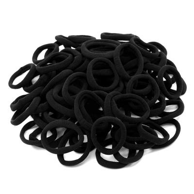Schwarze Elastische Haarbänder Kleine Haargummis für Mädchen Gummibänder Elastische Pferdeschwanzhalter